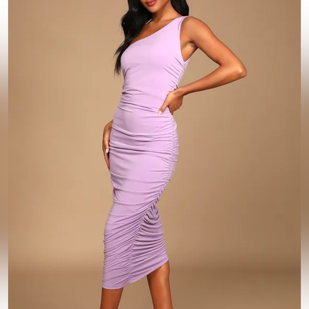 Lulus Lavender One-Shoulder Dress